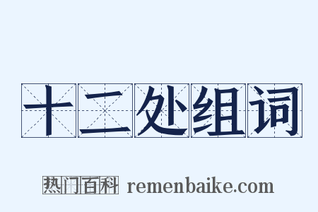 十二处组词是什么意思的图片